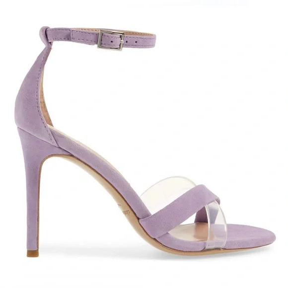 💜 NWB! Charles David Lilac Strappy Heels - Picture 2 of 9